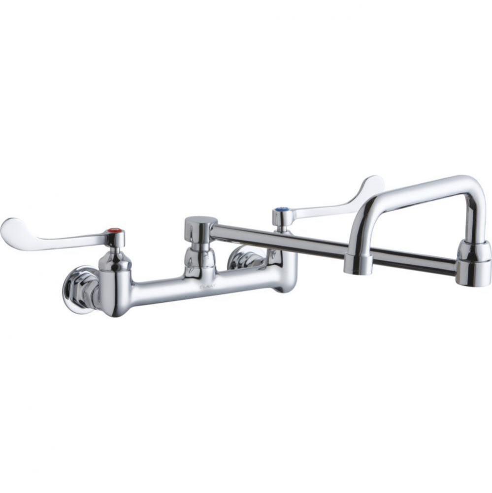 Foodservice 8&apos;&apos; Centerset Wall Mount Faucet w/8&apos;&apos; Double Swing Spout 6&apos;&a