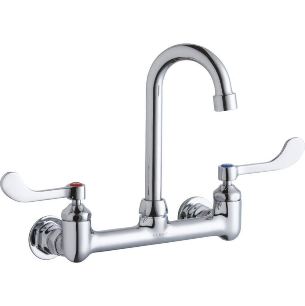 Scrub/Handwash 8&apos;&apos; Centerset Wall Mount Faucet w/4&apos;&apos; Gooseneck Spout 4&apos;&a