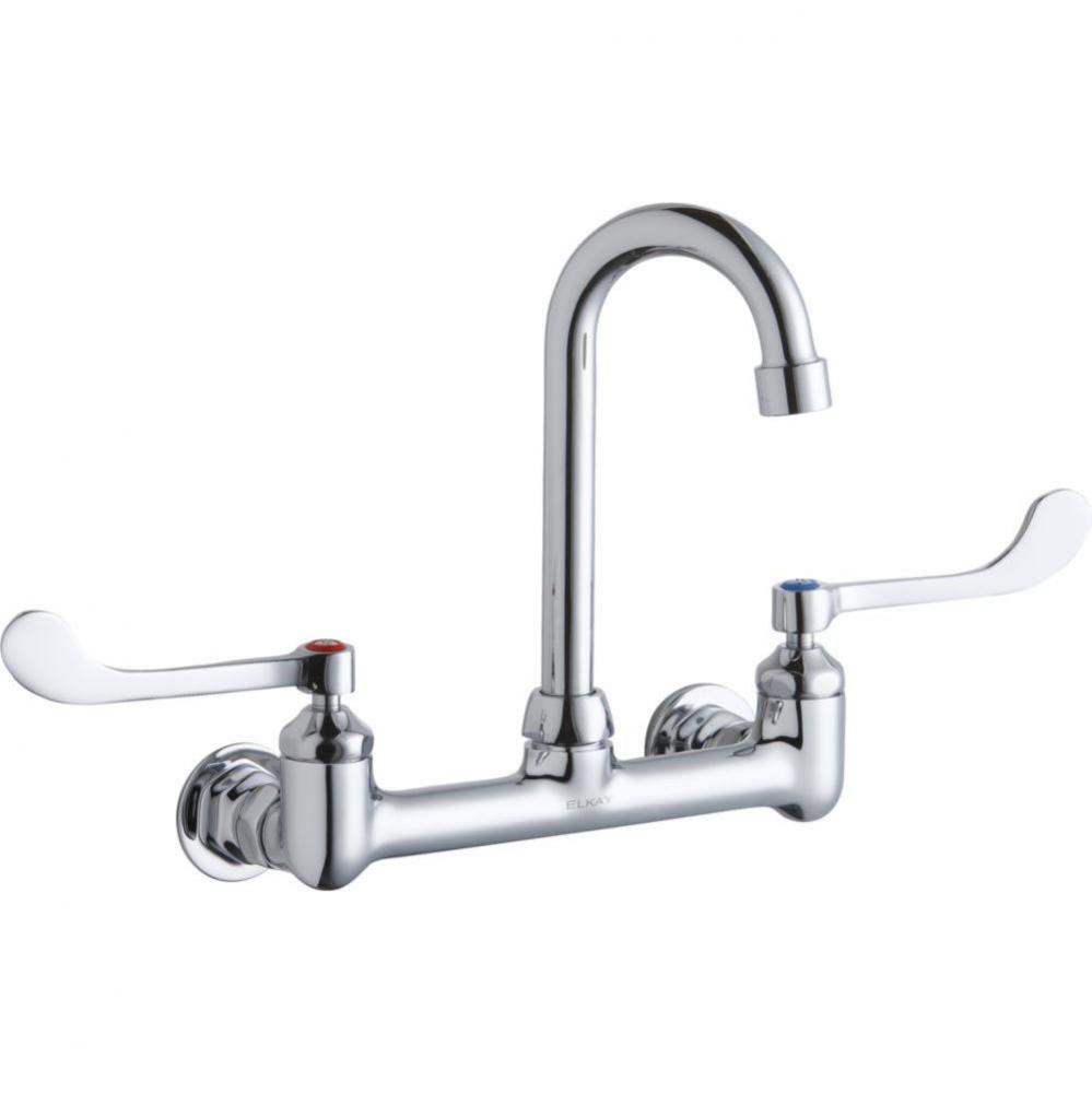 Scrub/Handwash 8&apos;&apos; Centerset Wall Mount Faucet w/4&apos;&apos; Gooseneck Spout 6&apos;&a