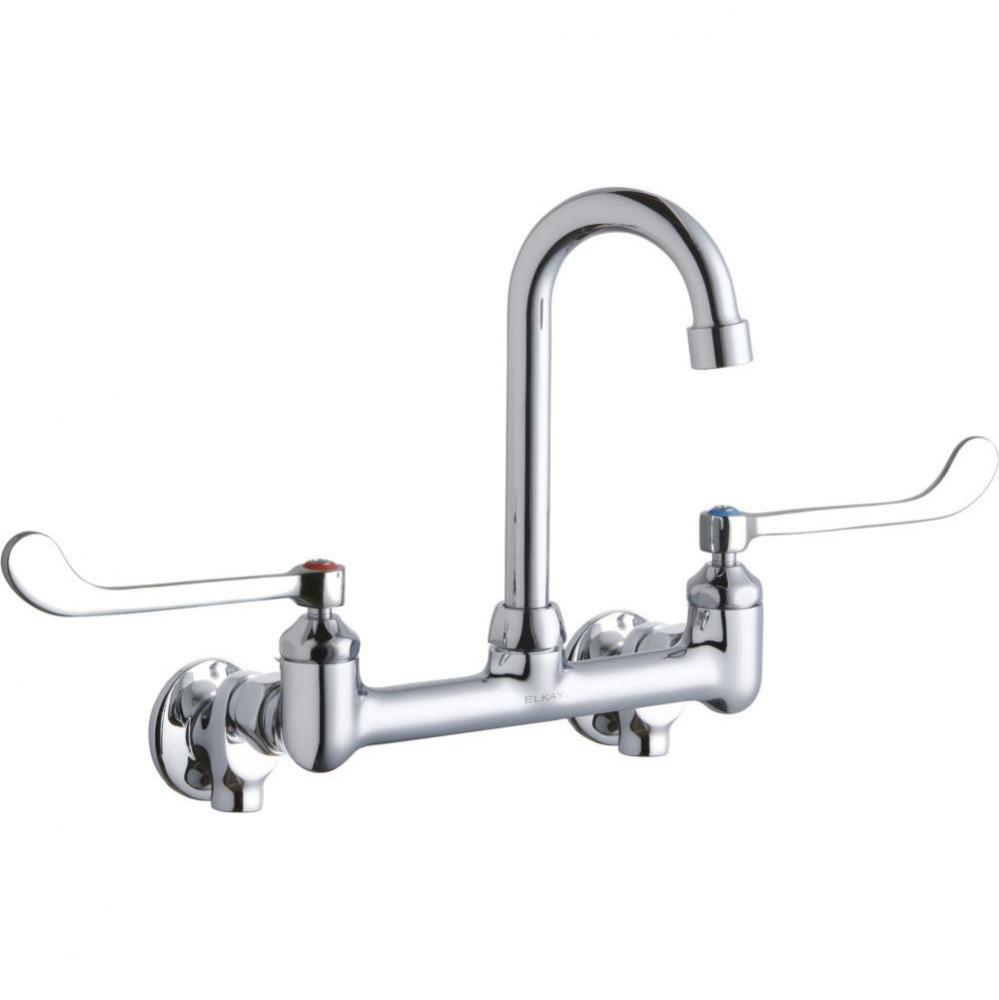 Scrub/Handwash 8&apos;&apos; Centerset Wall Mount Faucet w/4&apos;&apos; Gooseneck Spout 6&apos;&a