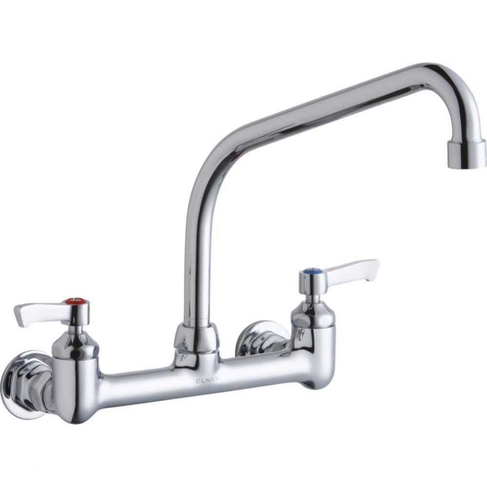 Foodservice 8&apos;&apos; Centerset Wall Mount Faucet with 10&apos;&apos; High Arc Spout 2&apos;&a