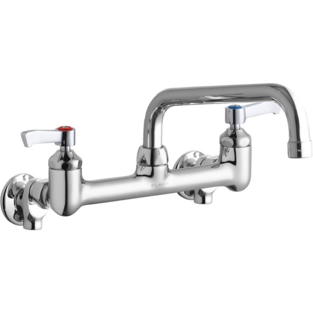 Foodservice 8&apos;&apos; Centerset Wall Mount Faucet with 8&apos;&apos; Tube Spout 2&apos;&apos;