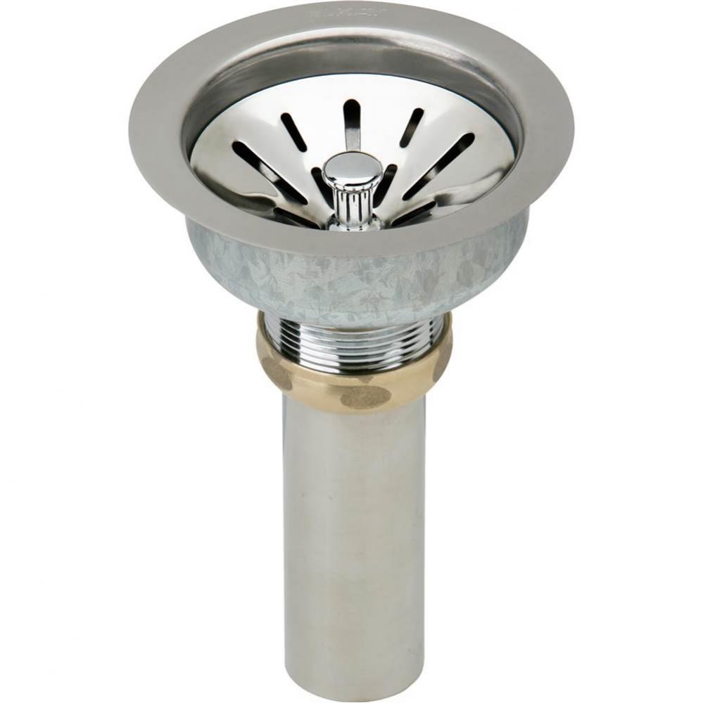 Deluxe Drain 3-1/2&apos;&apos; Type 304 Stainless Steel Body for Fireclay Sinks
