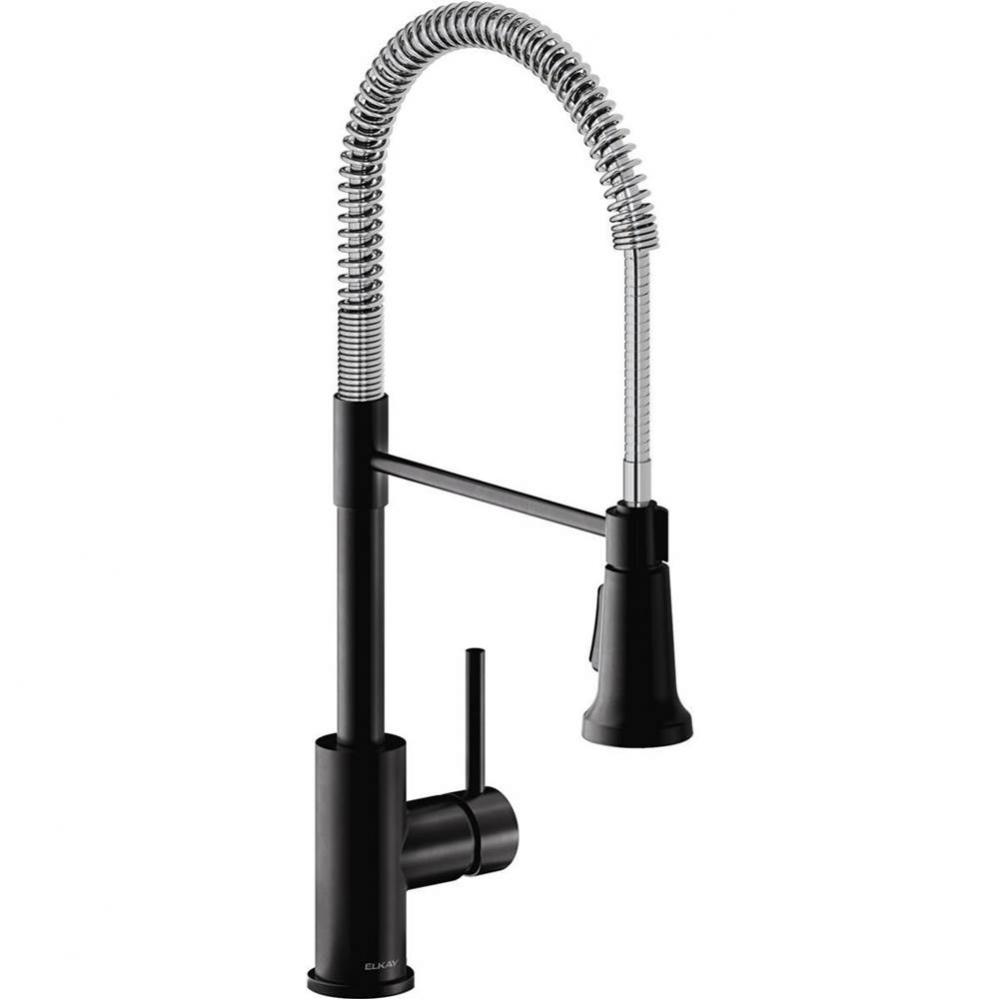Avado Single Hole Kitchen Faucet with Semi-professional Spout and Lever Handle, Matte Black and Ch