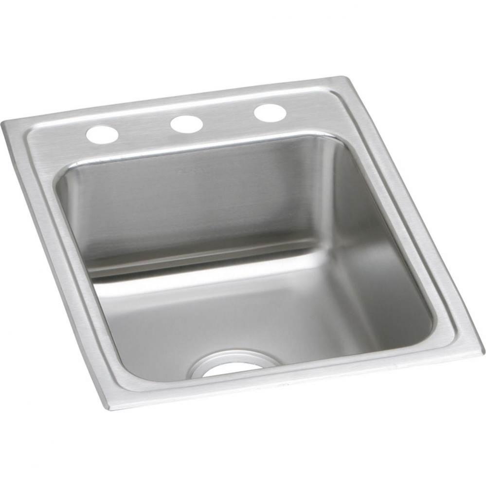 Lustertone Classic Stainless Steel 17&apos;&apos; x 22&apos;&apos; x 5&apos;&apos;, MR2-Hole Singl