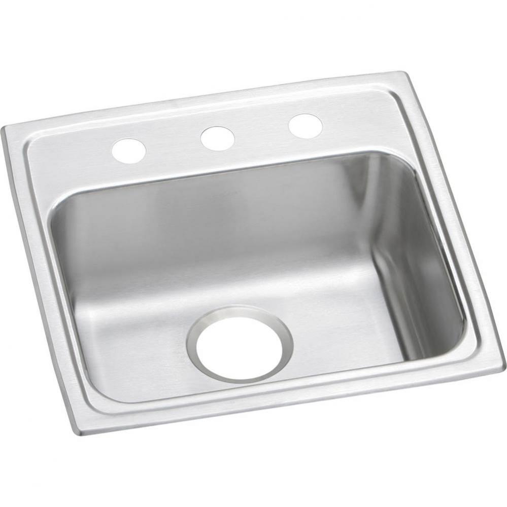 Lustertone Classic Stainless Steel 19-1/2&apos;&apos; x 19&apos;&apos; x 6&apos;&apos;, MR2-Hole S