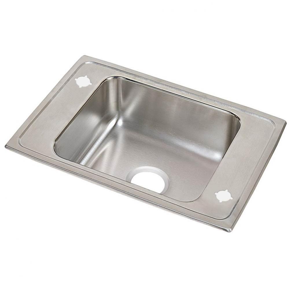 Celebrity Stainless Steel 25&apos;&apos; x 17&apos;&apos; x 5-1/2&apos;&apos;, 4-Hole Single Bowl