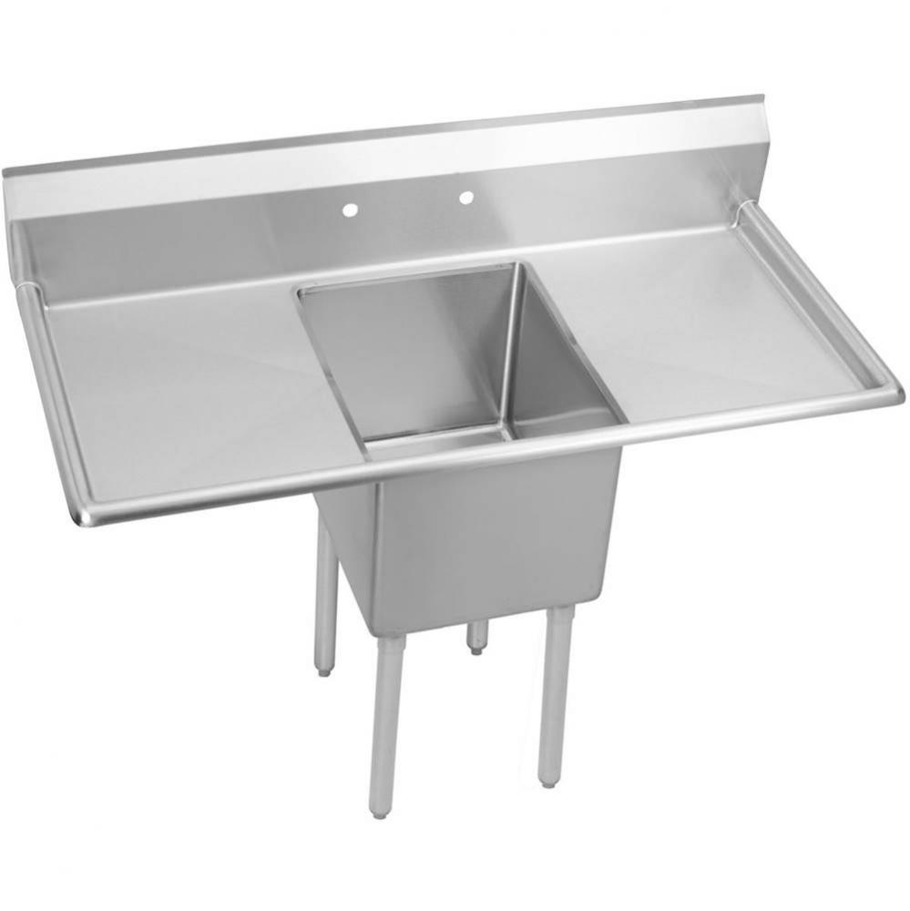 Dependabilt Stainless Steel 54&apos;&apos; x 23-13/16&apos;&apos; x 43-3/4&apos;&apos; 18 Gauge On