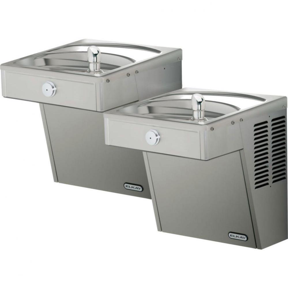 Cooler Wall Mount Bi-Level ADA Vandal-Resistant, Non-Filtered Refrigerated Stainless