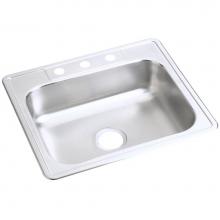 Elkay DW10125224 - Dayton Stainless Steel 25'' x 22'' x 6-9/16'', 4-Hole Single Bowl Dr