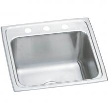 Elkay DLR1919100 - Lustertone Classic Stainless Steel 19-1/2'' x 19'' x 10-1/8'', 0-Hol