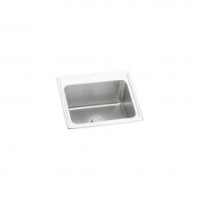 Elkay DLR252210PD1 - Lustertone Classic Stainless Steel 25'' x 22'' x 10-3/8'', 1-Hole Si