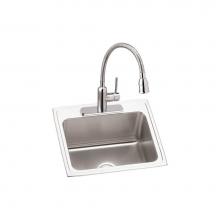Elkay DLR252212C - Lustertone Classic Stainless Steel 25'' x 22'' x 12-1/8'', 3-Hole Si