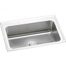 Elkay DLRS332210PD1 - Lustertone Classic Stainless Steel 33'' x 22'' x 10'', 1-Hole Single