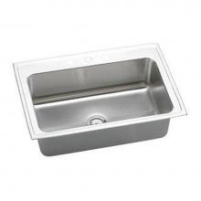 Elkay DLRSQ3322100 - Lustertone Classic Stainless Steel 33'' x 22'' x 10-1/8'', Single Bo