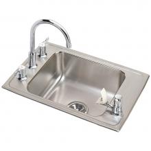 Elkay DRKAD311955C - Lustertone Classic Stainless Steel 31'' x 19-1/2'' x 5-1/2'', 4-Hole