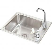 Elkay DRKR2217RC - Lustertone Classic Stainless Steel 22'' x 17'' x 7-5/8'', Single Dro