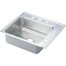 Elkay DRKRQ2220R4 - Lustertone Classic Stainless Steel 22'' x 19-1/2'' x 7-1/2'', Single