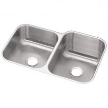 Elkay DXUH312010L - Dayton Stainless Steel 31-3/4'' x 20-1/2'' x 10'', 40/60 Double Bowl