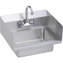 Elkay EHS-18-SSX - Stainless Steel 18'' x 14-1/2'' x 11'' 18 Gauge Hand Sink with Dual