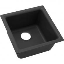 Elkay ELG1616BK0 - Quartz Classic 15-3/4'' x 15-3/4'' x 7-11/16'', Single Bowl Dual Mou