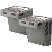 Elkay EMABFTLDDLC - Wall Mount Bi-Level ADA Cooler, Non-Filtered Non-Refrigerated Light Gray Granite