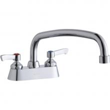 Elkay LK406AT14L2 - 4'' Centerset with Exposed Deck Faucet with 14'' Arc Tube Spout 2''