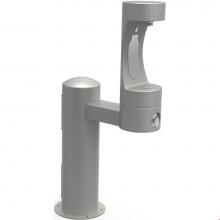 Elkay LK4410BFGRY - Outdoor ezH2O Bottle Filling Station Single Pedestal, Non-Filtered Non-Refrigerated Gray