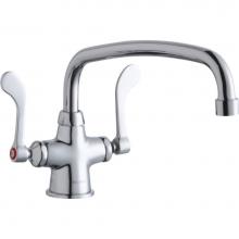 Elkay LK500AT14T4 - Single Hole with Concealed Deck Faucet with 14'' Arc Tube Spout 4'' Wristblade