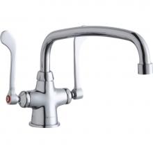 Elkay LK500AT14T6 - Single Hole with Concealed Deck Faucet with 14'' Arc Tube Spout 6'' Wristblade