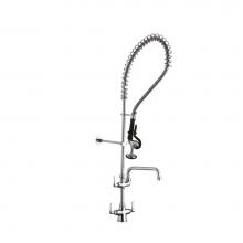 Elkay LK543AF14LC - Single Hole Concealed Deck Mount Faucet 44in Flexible Hose w/1.2 GPM Spray Head Plus 14in Arc Tube