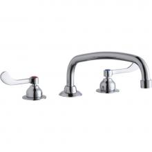 Elkay LK800AT14T4 - 8'' Centerset with Concealed Deck Faucet with 14'' Arc Tube Spout 4'&apos
