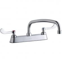 Elkay LK810AT14T4 - 8'' Centerset with Exposed Deck Faucet with 14'' Arc Tube Spout 4''