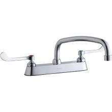 Elkay LK810AT14T6 - 8'' Centerset with Exposed Deck Faucet with 14'' Arc Tube Spout 6''