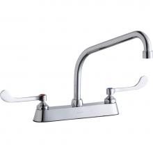 Elkay LK810HA10T6 - 8'' Centerset with Exposed Deck Faucet with 10'' High Arc Spout 6''