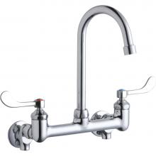 Elkay LK940GN05T4S - Scrub/Handwash 8'' Centerset Wall Mount Faucet with 5'' Gooseneck Spout 4in Wr