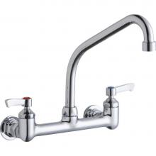 Elkay LK940HA08L2H - Foodservice 8'' Centerset Wall Mount Faucet with 8'' High Arc Spout 2'&ap