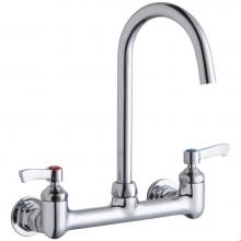 Elkay LK940LGN05L2H - 8'' Centerset Deck Mount Laminar Flow Faucet w/5'' Gooseneck Spout 2in Lever H