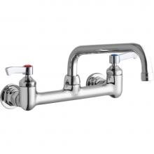 Elkay LK940TS08L2H - Foodservice 8'' Centerset Wall Mount Faucet with 8'' Tube Spout 2''