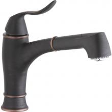 Elkay LKEC1042RB - Explore Single Hole Bar Faucet with Pull-out Spray Lever Handle Oil Rubbed Bronze