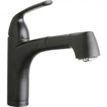 Elkay LKGT1042RB - Gourmet Single Hole Bar Faucet Pull-out Spray and Lever Handle Oil Rubbed Bronze