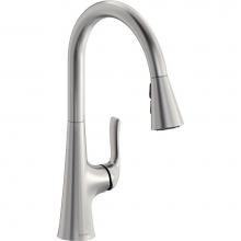 Elkay LKHA1041LS - Harmony Single Hole Kitchen Faucet with Pull-down Spray and Forward Only Lever Handle, Lustrous St