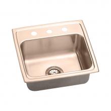 Elkay DLR191910MR2-CU - CuVerro Antimicrobial Copper 19-1/2'' x 19'' x 10-1/8'', Single Bowl