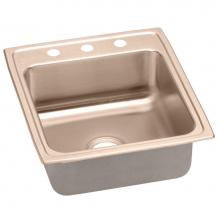 Elkay DLR2022101-CU - CuVerro Antimicrobial Copper 19-1/2'' x 22'' x 10-1/8'', Single Bowl