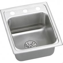 Elkay LRADQ131665PD1 - Lustertone Classic Stainless Steel 13'' x 16'' x 6-1/2'', 1-Hole Sin