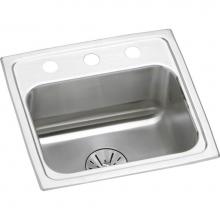 Elkay LRAD171665PD0 - Lustertone Classic Stainless Steel 17'' x 16'' x 6-1/2'', 0-Hole Sin