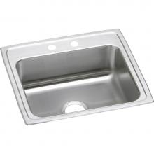 Elkay LRAD221955MR2 - Lustertone Classic Stainless Steel 22'' x 19-1/2'' x 5-1/2'', Single