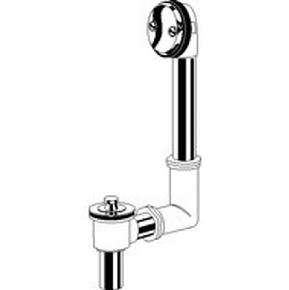 Gerber Classics Lift &amp; Turn Drain in Shoe for Standard Tub Chrome