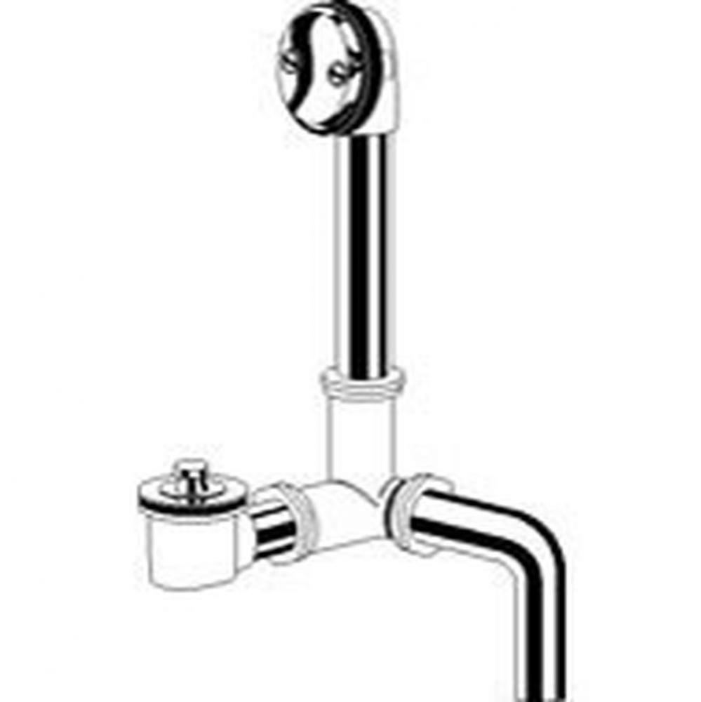 Gerber Classics Lift &amp; Turn Side Outlet 20 Gauge Drain for Standard Tub with &apos;&apos;Clean