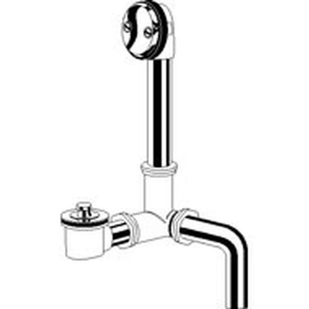 Gerber Classics Lift &amp; Turn Side Outlet Drain for Standard Tub Chrome